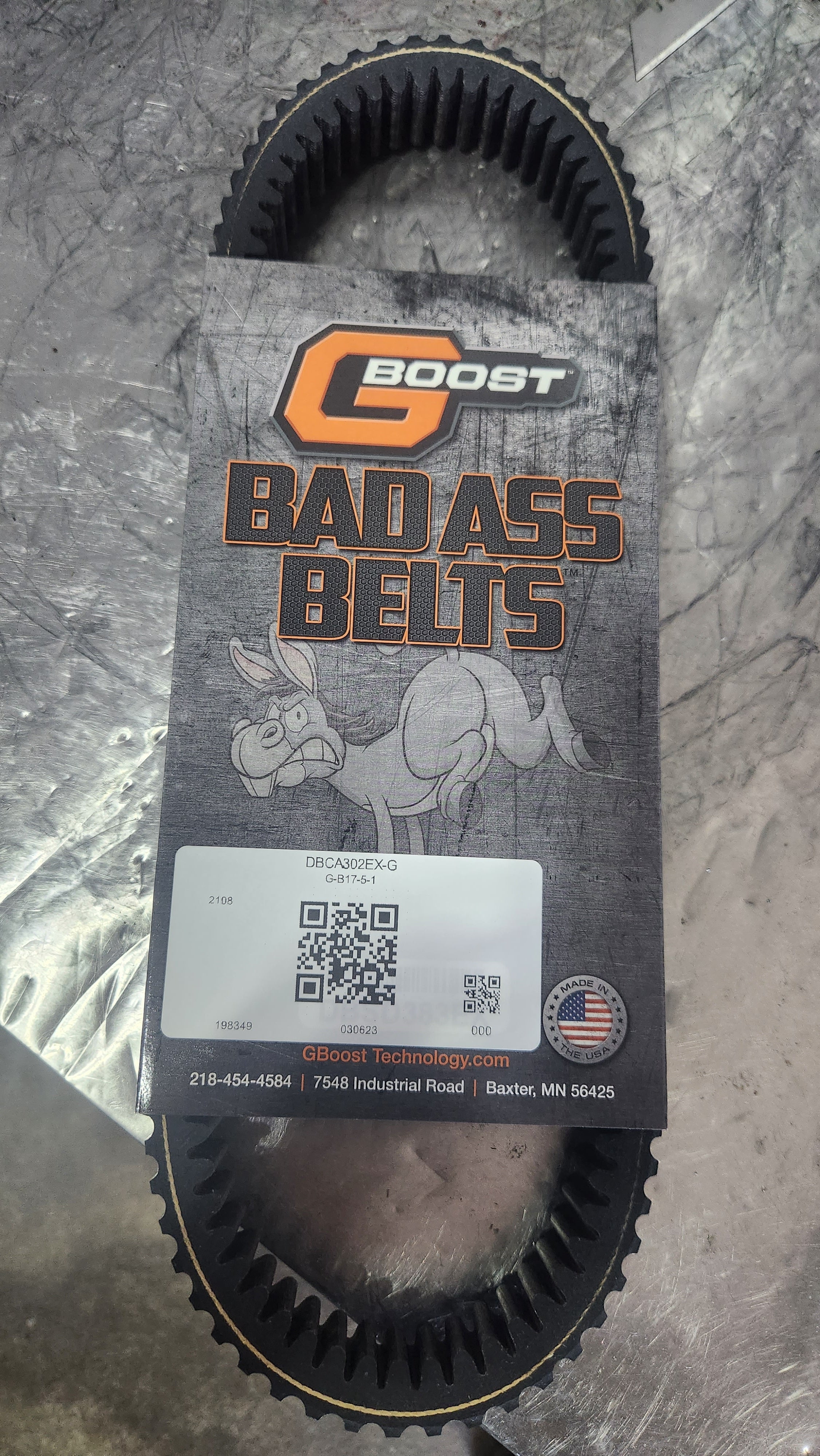 GBOOST BAD ASS BELT FOR CANAM VTWIN ATV/SXS