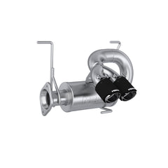 Can-Am Single Slip-on Muffler with catalytic converter and carbon fiber tips.