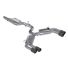 MBRP Exhaust 3" Cat Back, Quad Split Rear,with Carbon Fiber Tips T304