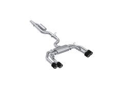 MBRP Exhaust S46193CF MBRP 3in. Cat-Back, 2.5in. Quad Split Rear Exit, T304, CF Tips, Active.