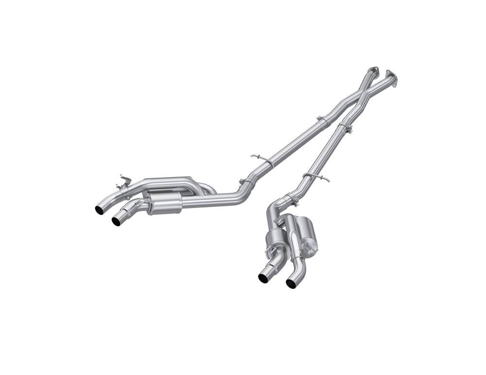 MBRP Exhaust 2.5" Cat Back, Dual Split Rear, Quad Outlet, T304