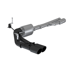 MBRP Exhaust 3" Cat Back, Pre-Axle Dual Side Exit, Black Coated