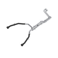 Black-Coated Aluminized Steel, 3" Cat Back, Dual Rear with Tips