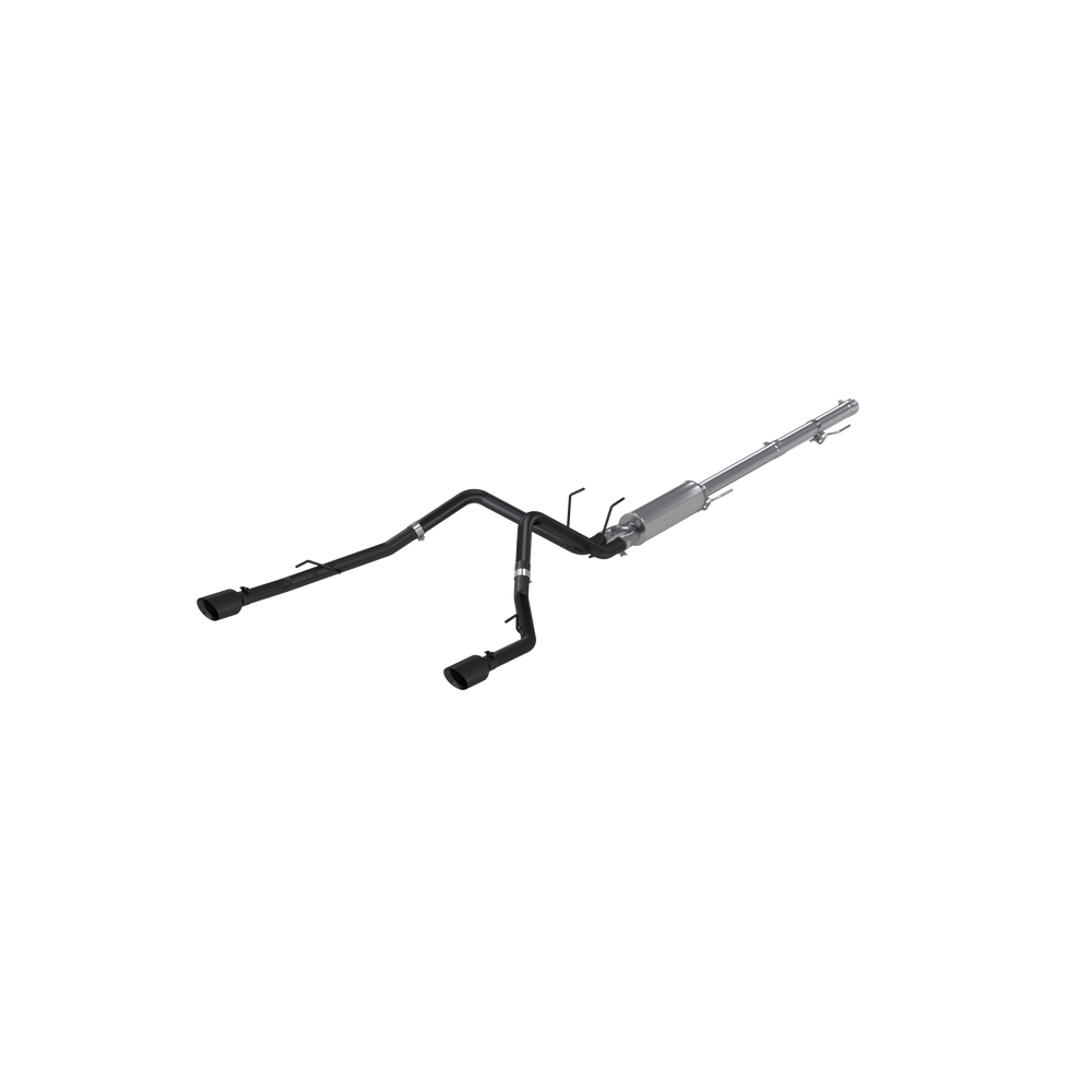 MBRP Exhaust 2 1/2in. Cat Back; Dual Split Rear; Black Coated (through stock bumper)
