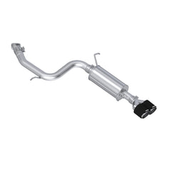 MBRP Armor Pro 2.5-Inch Axle-Back Single Side with Dual Outlet Carbon Fiber Tip.
