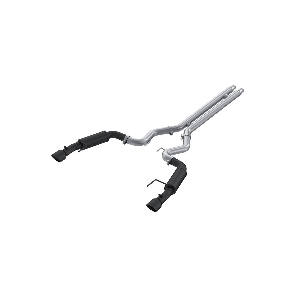 MBRP Exhaust 3in. Cat Back; Dual Split Rear; Race Version; 4.5in. tips; Black Coated