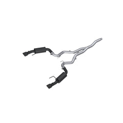 MBRP Exhaust 3in. Cat Back; Dual Split Rear; Street Version; 4.5in. tips; Black Coated