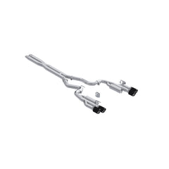 MBRP Exhaust 3in. Cat Back; with Quad 4in. Carbon Fiber Tips; Race Version; T304