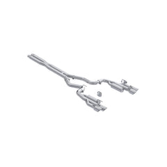 MBRP Exhaust 3in. Cat Back; with Quad 4in. Dual Wall Tips; Race Version; AL