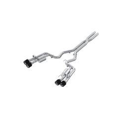 MBRP Exhaust 3" Cat Back, Quad Split Rear Exit; with Carbon Fiber Tips; Active Exhaust T304
