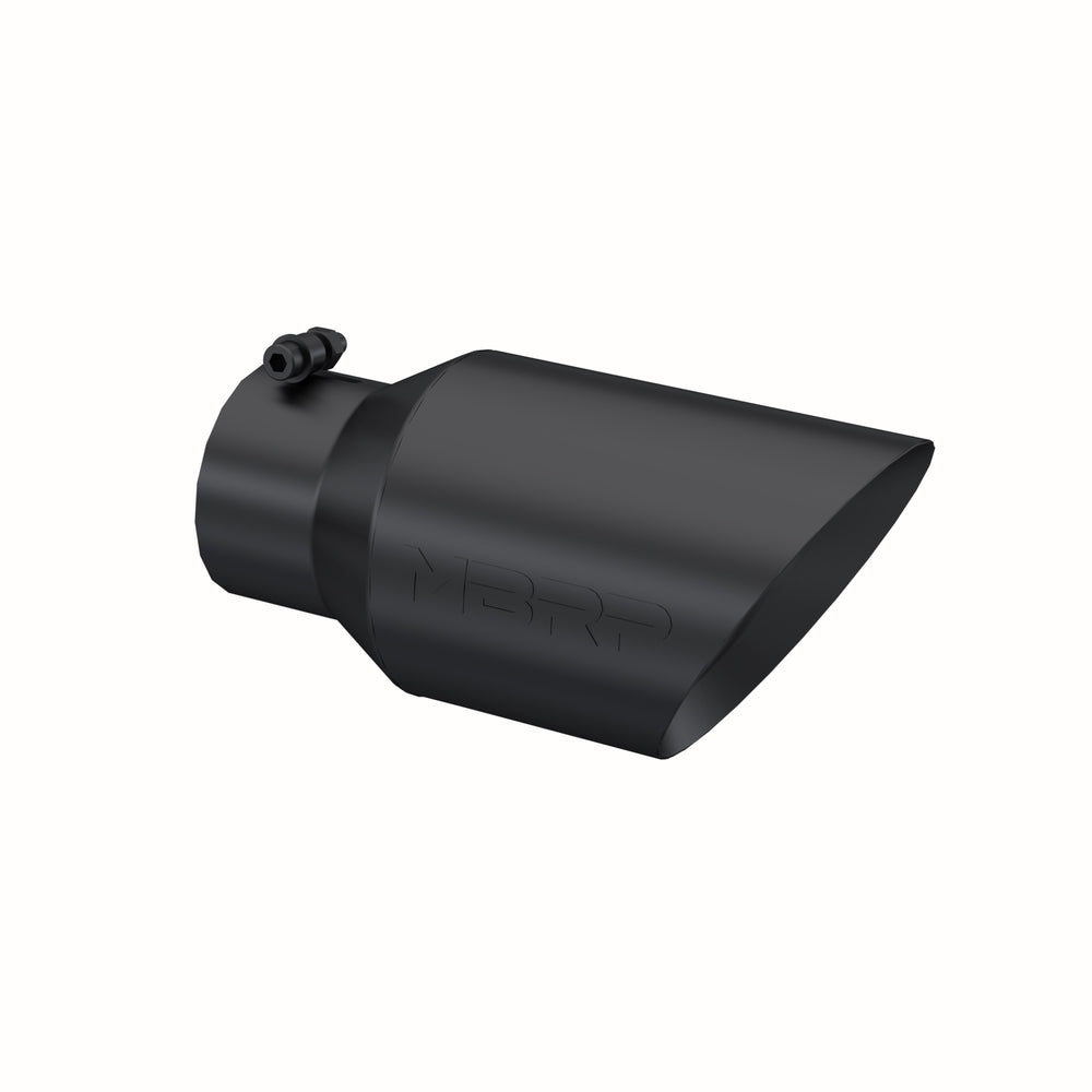 MBRP Exhaust T5072BLK Tip. 6in. O.D. Dual Wall Angled 4in. inlet 12in. Length. BLK.