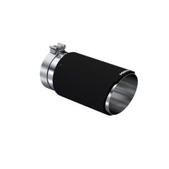 MBRP Exhaust T5075CF Tip 6in OD, Angle Cut End, 5in inlet, 12in length, T304 CF.