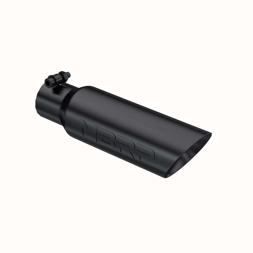 MBRP Exhaust T5106BLK Tip. 3in. O.D. Dual Wall Angled 2in. inlet 12in. Length. BLK