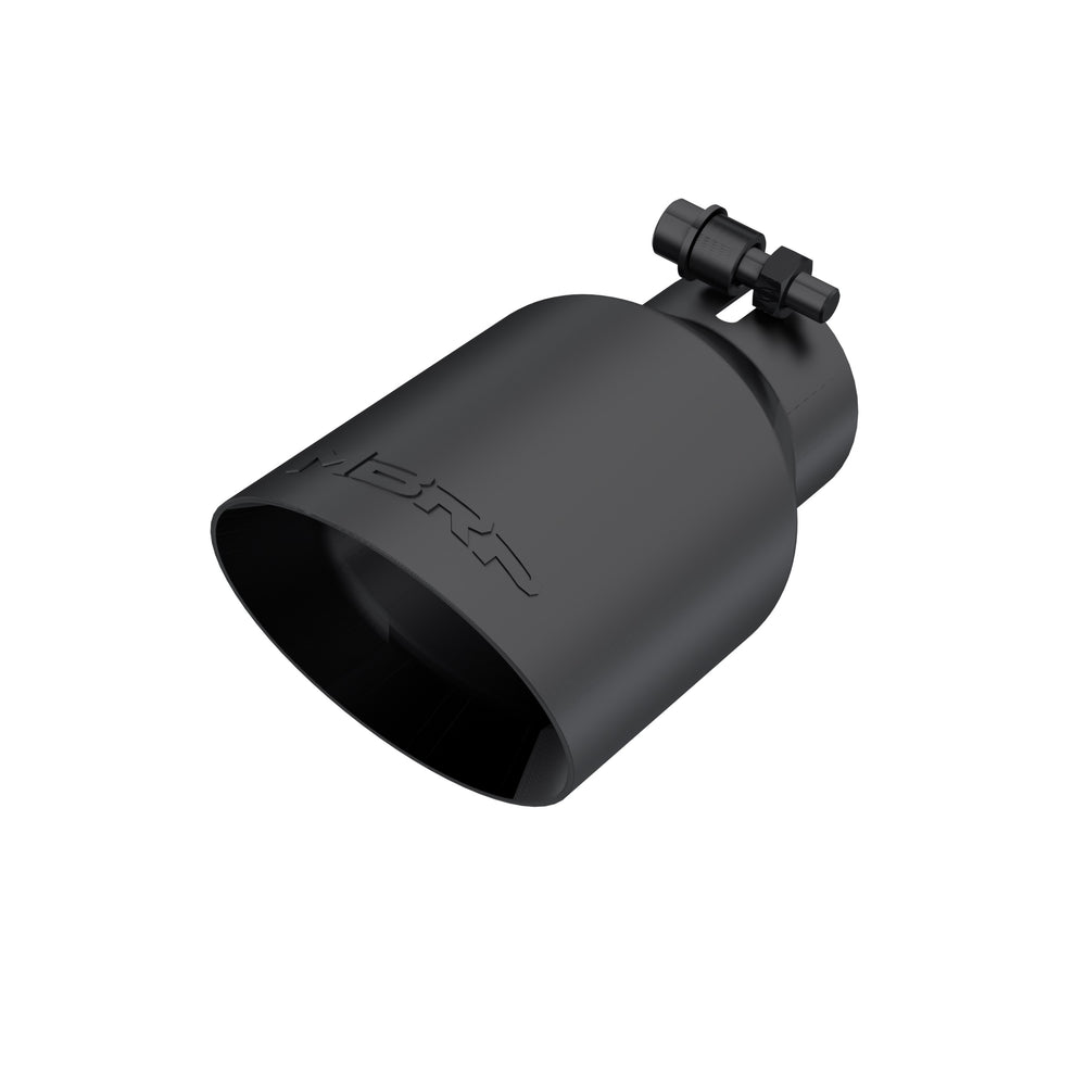 MBRP Exhaust T5123BLK Tip. 4in. O.D.. Dual Wall Angled. 2in. inlet. 8in. length. BLK.