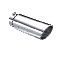 MBRP Exhaust T5125 Tip. 6in. O.D.. Angled Rolled End. 5in. inlet 18in. in length.