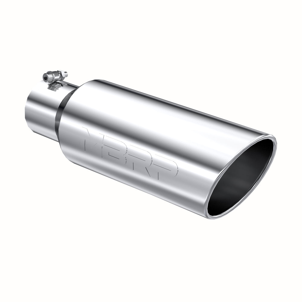MBRP Exhaust T5130 Tip. 6in. O.D.. Rolled end. 4in. inlet 18in. in length. T304.
