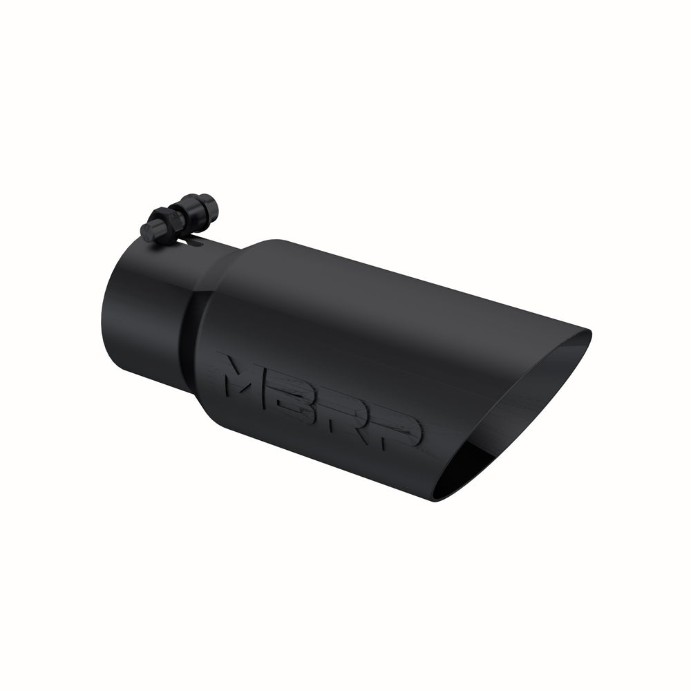 MBRP Exhaust T5156BLK Tip. 4in. O.D.. Dual Wall Angled. 3in. inlet. 10in. length. BLK
