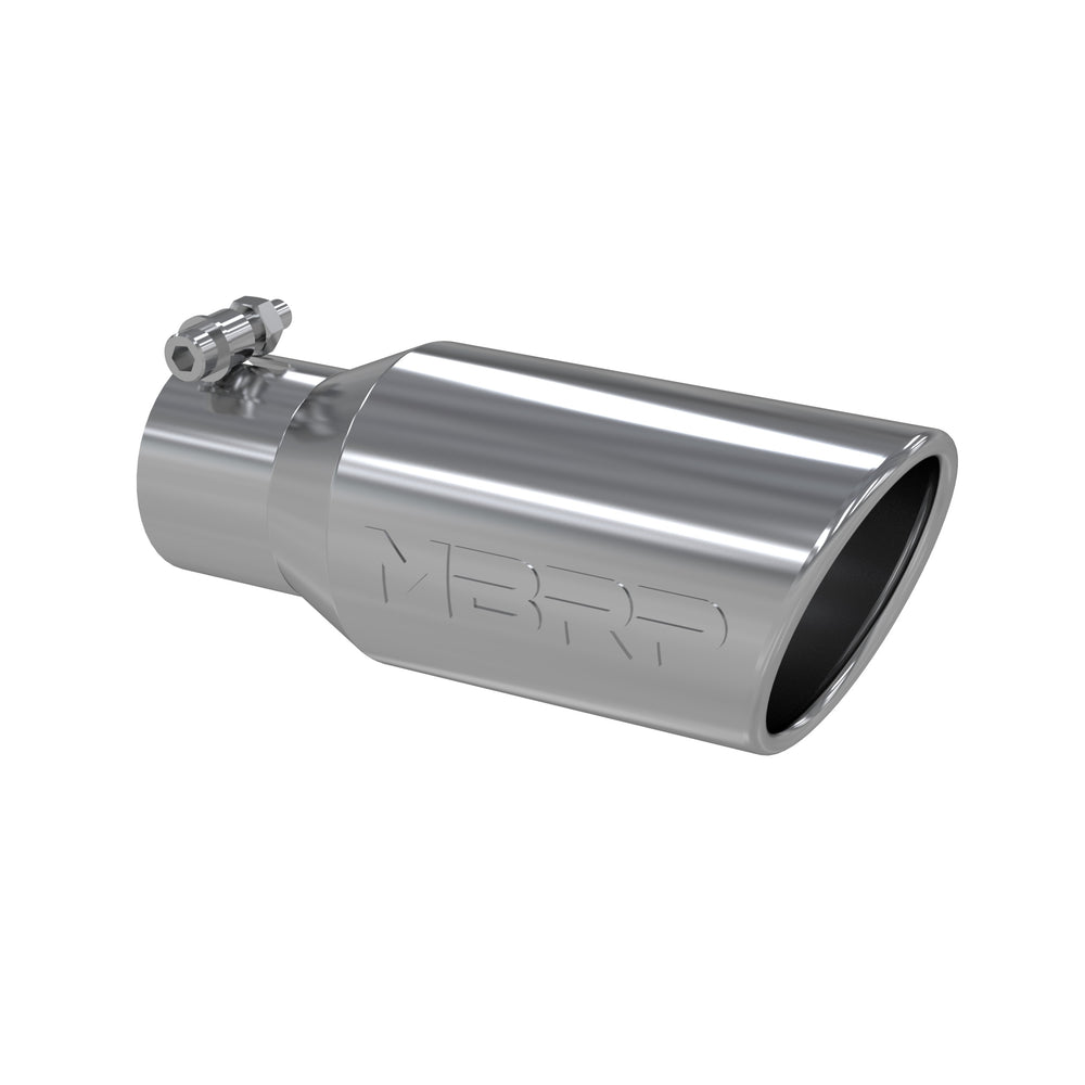 MBRP Exhaust T5157 Tip. 4in. O.D. Angled Rolled End 2 3/4in. inlet 10in. length. T304.