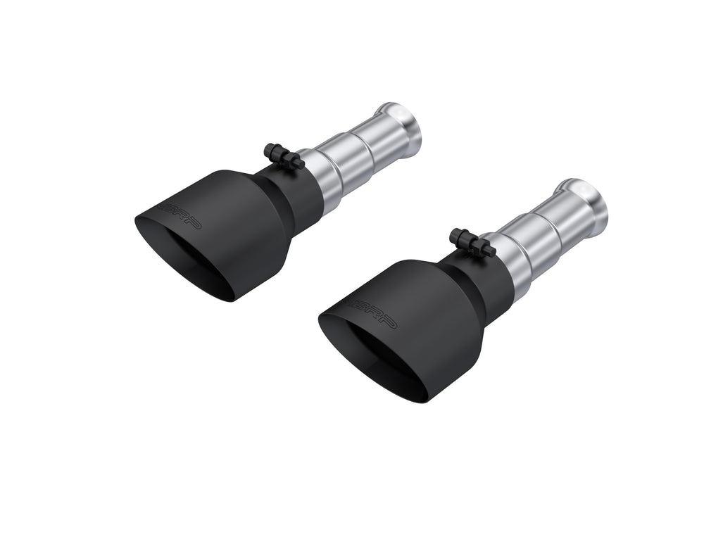 MBRP Exhaust 5in. OD Dual Wall Angle Cut Black Exhaust Tips, Sold in Pairs.
