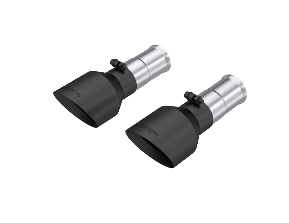 MBRP Exhaust 5in. OD Dual Wall Angle Cut BLK Exhaust Tips, Sold in Pairs.