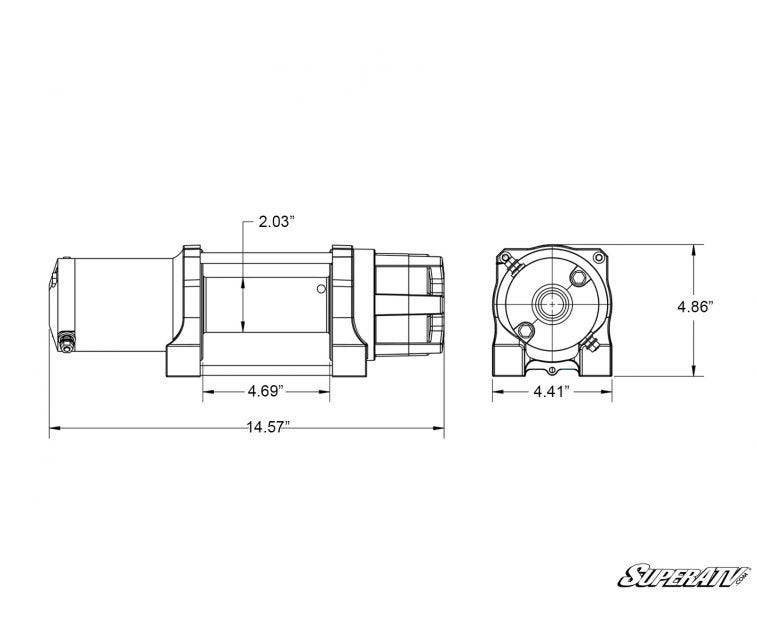 6000 Lb. UTV/ATV Winch (With Wireless Remote & Synthetic Rope)