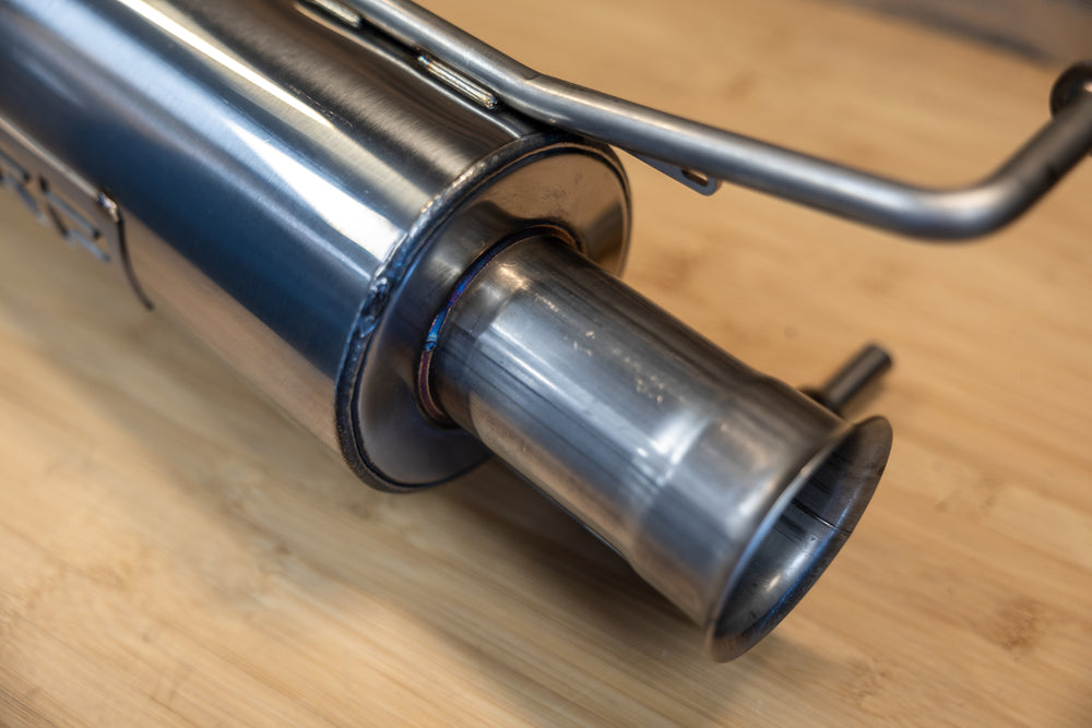 Polaris 5-Inch Slip-on Muffler with Catalytic Converter.