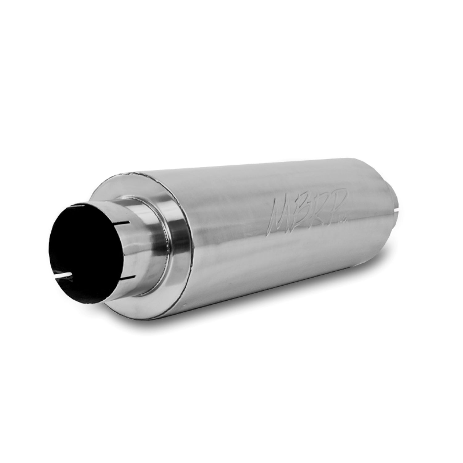 MBRP Exhaust M2220S Quiet Tone Muffler. 5in. In/Out. 8in. Dia. Body. 31in. Overall. T409