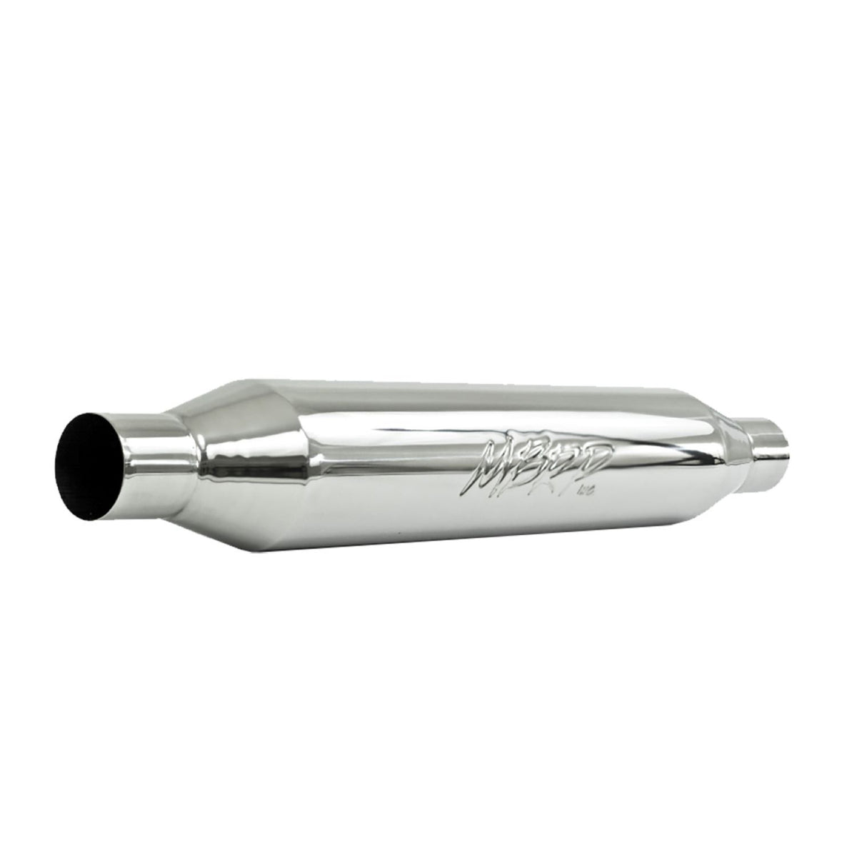 MBRP Exhaust R1015 Resonator. 2.25in. Inlet. Outlet. 22in. body. 26in. overall. T304