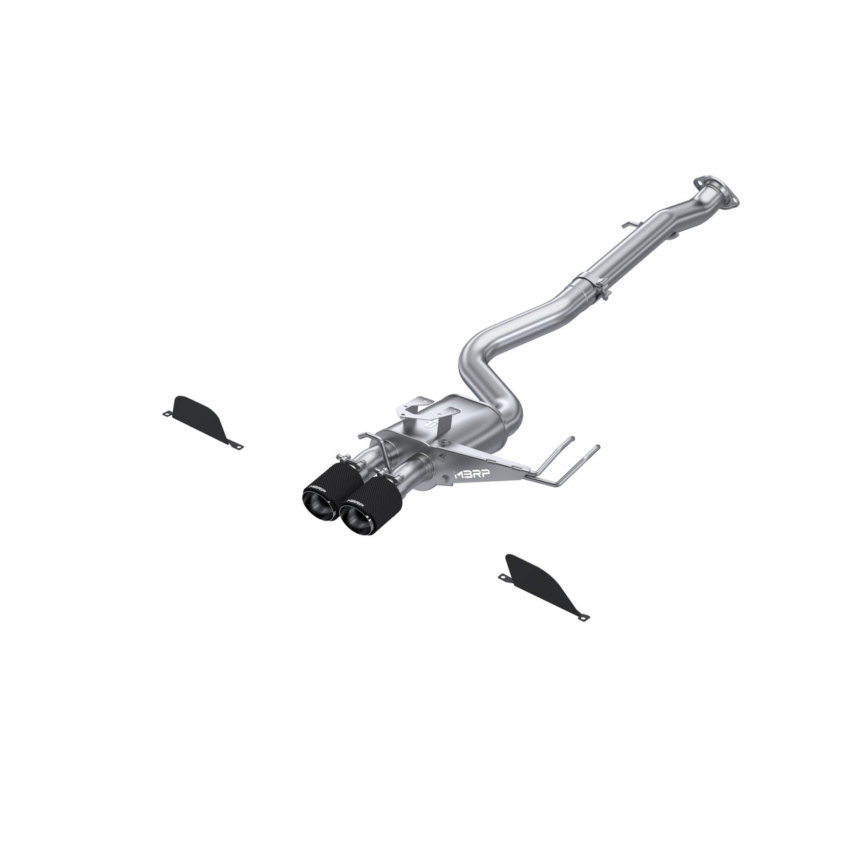 MBRP Exhaust S43033CF 3in Cat-Back. Dual Center Rear Exit. T304. CF Tips