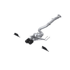 MBRP Exhaust S43033CF 3in Cat-Back. Dual Center Rear Exit. T304. CF Tips