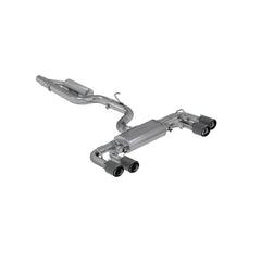 MBRP Exhaust S46053CF 3in. Cat-Back. Quad Split Rear Exit. Active. T304. CF Tips