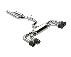MBRP Exhaust S46133CF 3in. Cat-Back. 2.5in. Quad Split Rear Exit. Active. T304. CF Tips