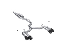 MBRP Exhaust 3" Cat Back, Quad Split Rear,with Carbon Fiber Tips T304