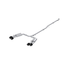 MBRP Exhaust 2.5" Cat Back, Quad Split Rear, with Carbon Fiber Tips T304
