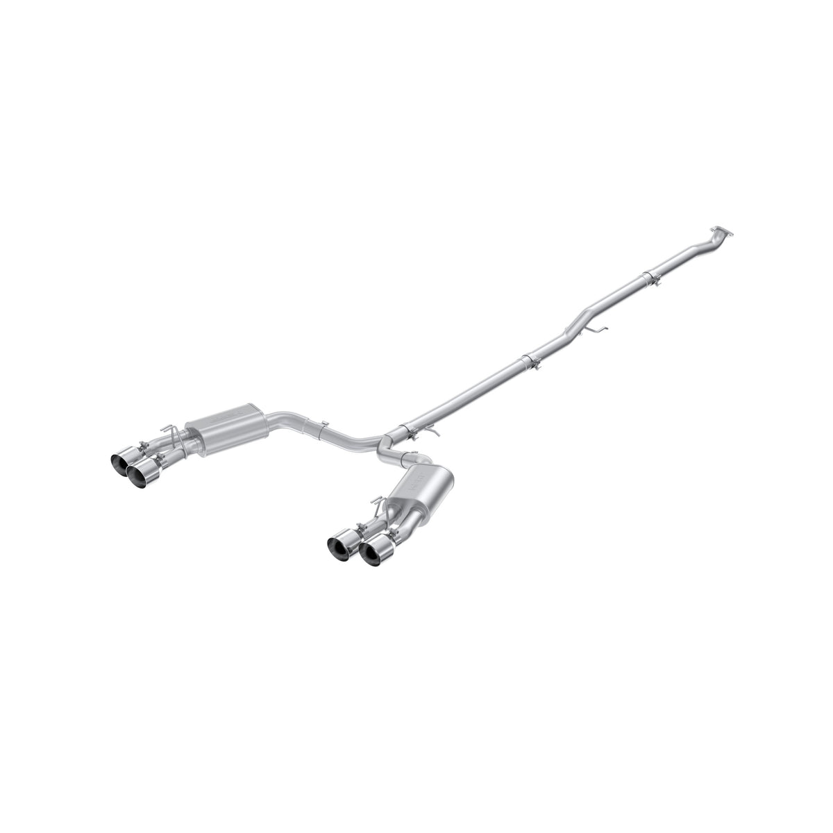 MBRP Exhaust 2.5" Cat Back, Quad Split Rear, with Polished Tips AL