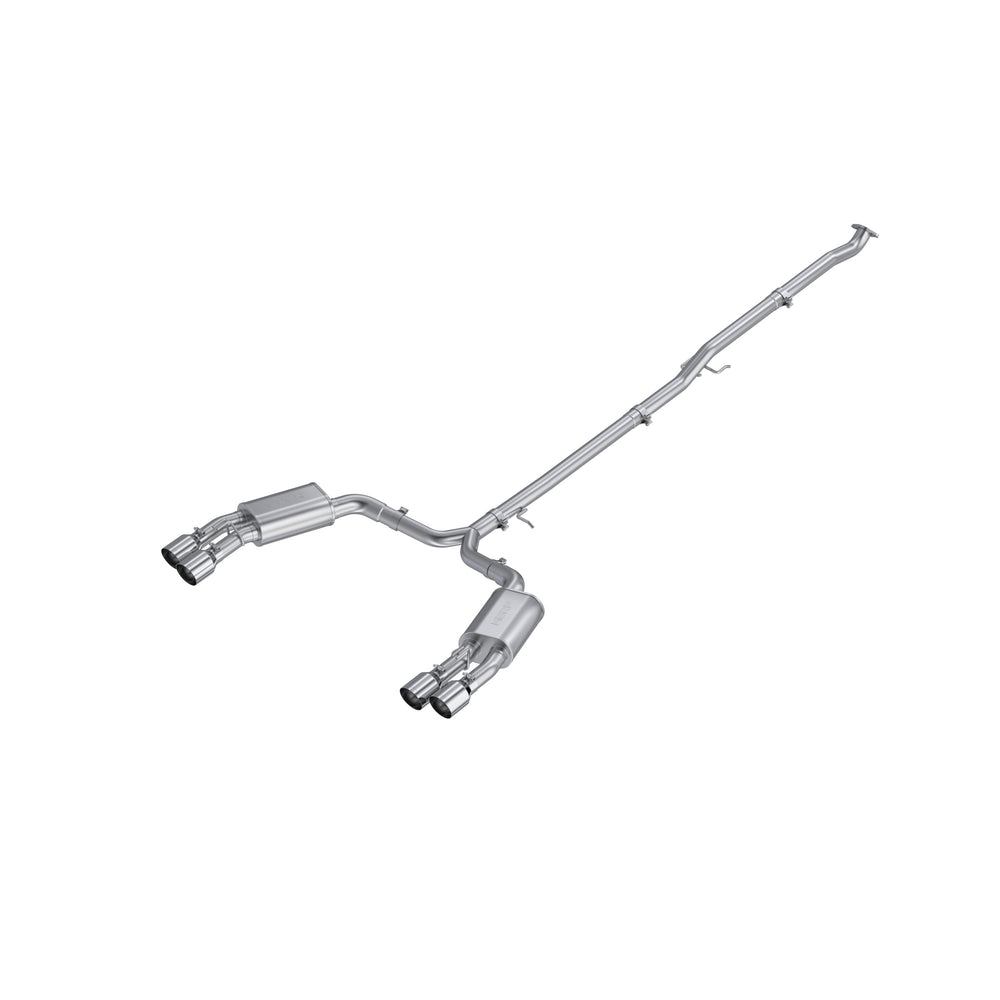 MBRP Exhaust 2.5" Cat Back, Quad Split Rear, with Polished Tips AL