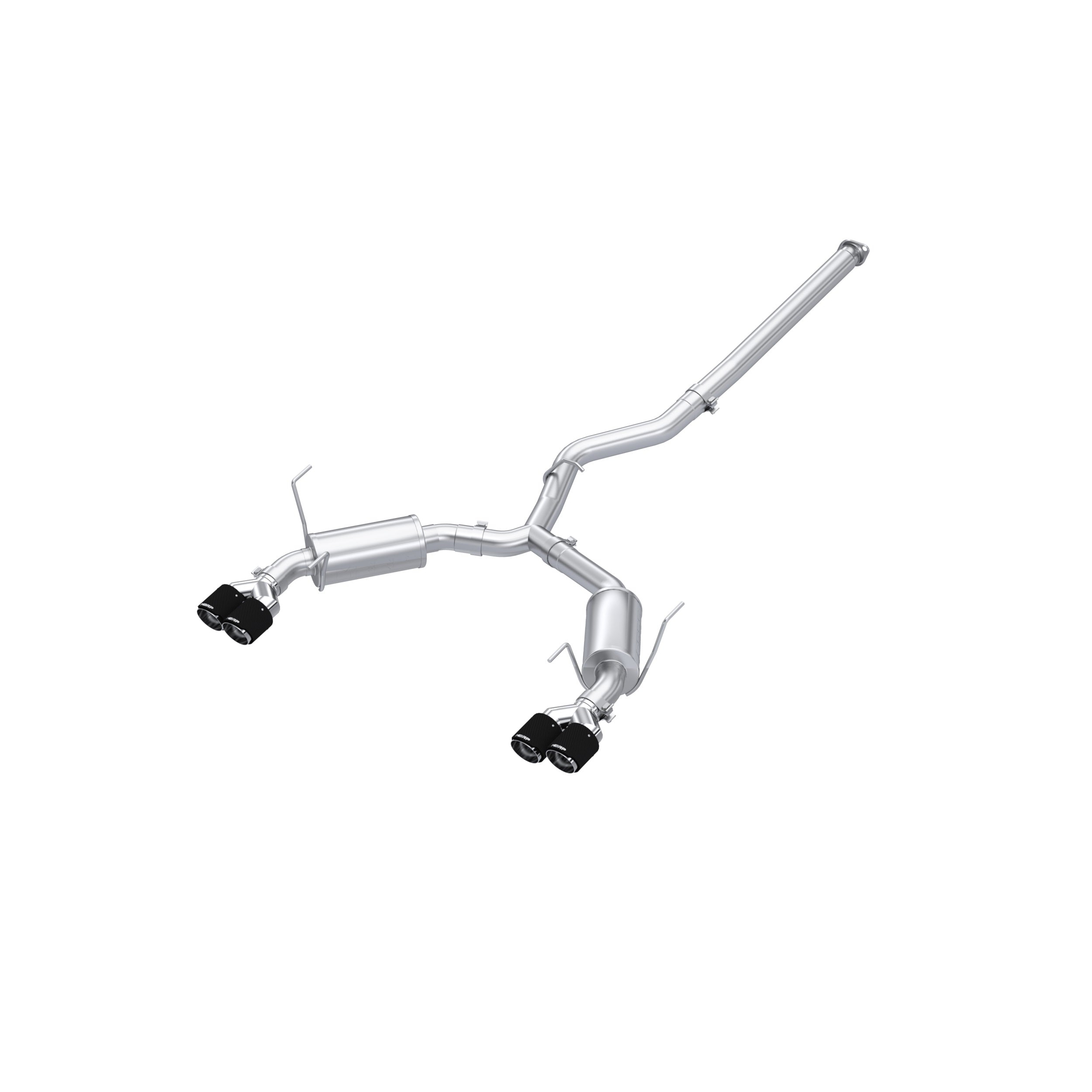 MBRP Exhaust 3" Cat Back, Dual Split Rear,with Carbon Fiber Tips T304 Street Version