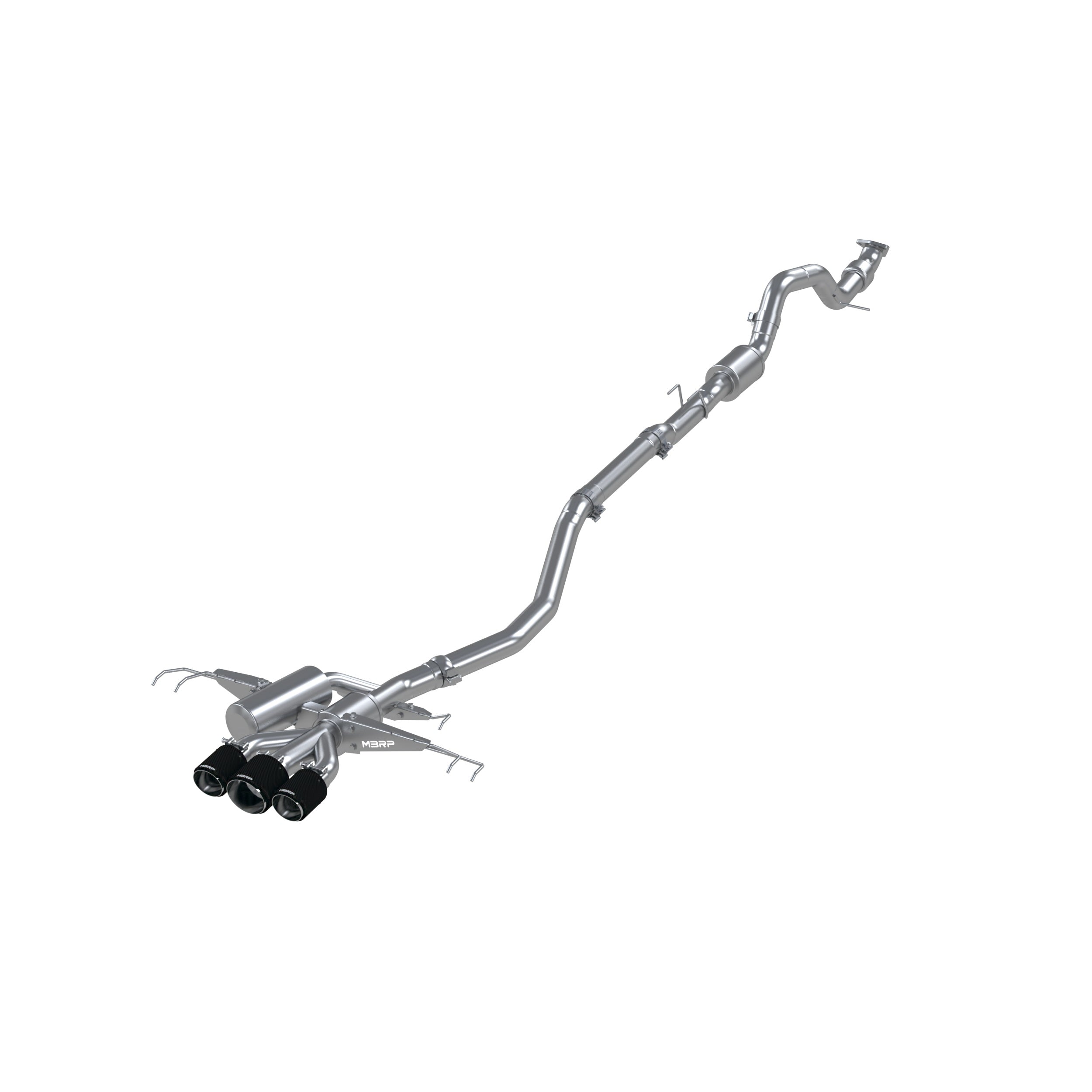 MBRP Exhaust 3" Cat Back, Triple Rear Exit, T304, CF Tips