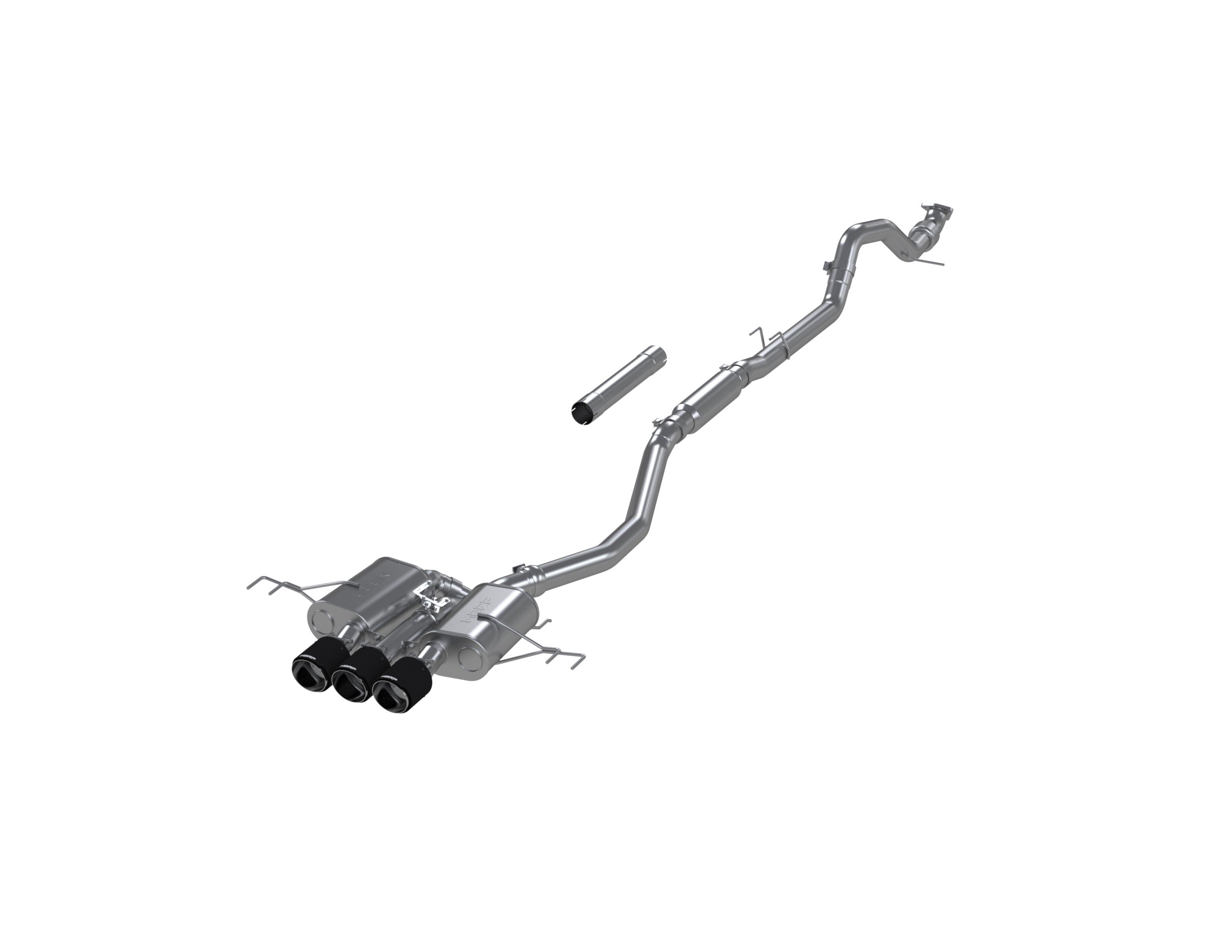 MBRP Exhaust 3" Cat Back, Triple Rear Exit, T304, CF Tips