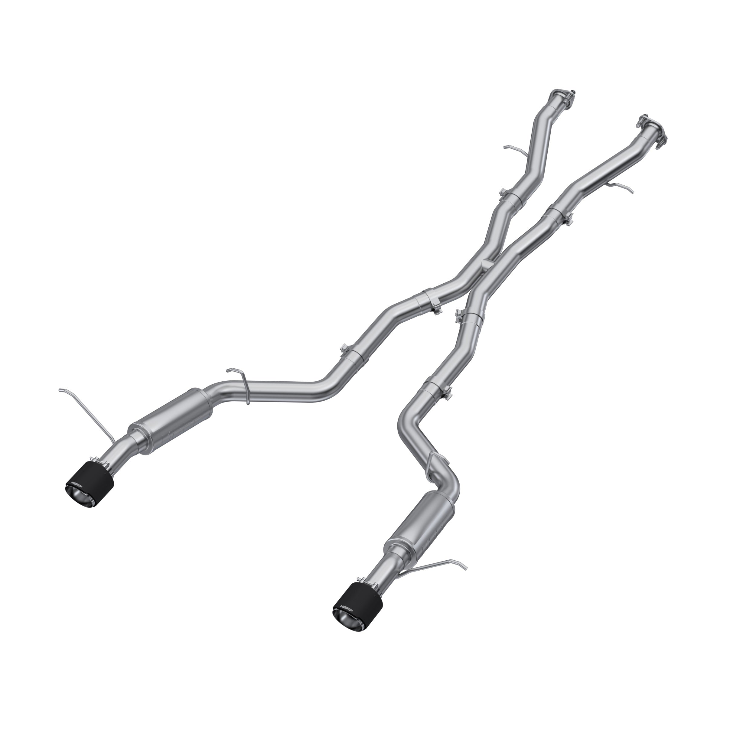 MBRP Exhaust S51053CF 3in Cat-Back. Dual Rear Exit. T304. CF Tips