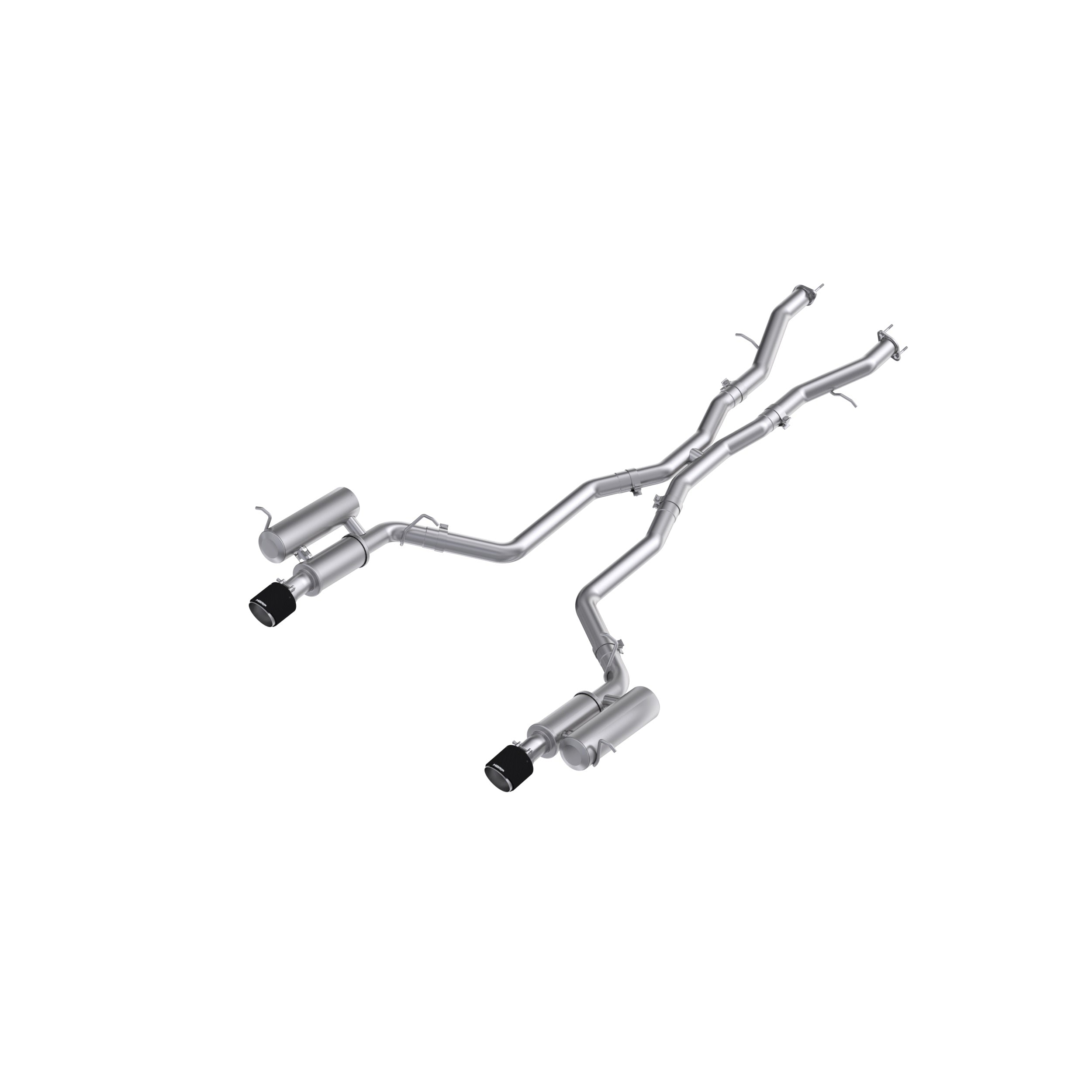 MBRP Exhaust S51073CF MBRP 3in Cat-Back, Dual Rear Exit, T304, CF Tips, Street