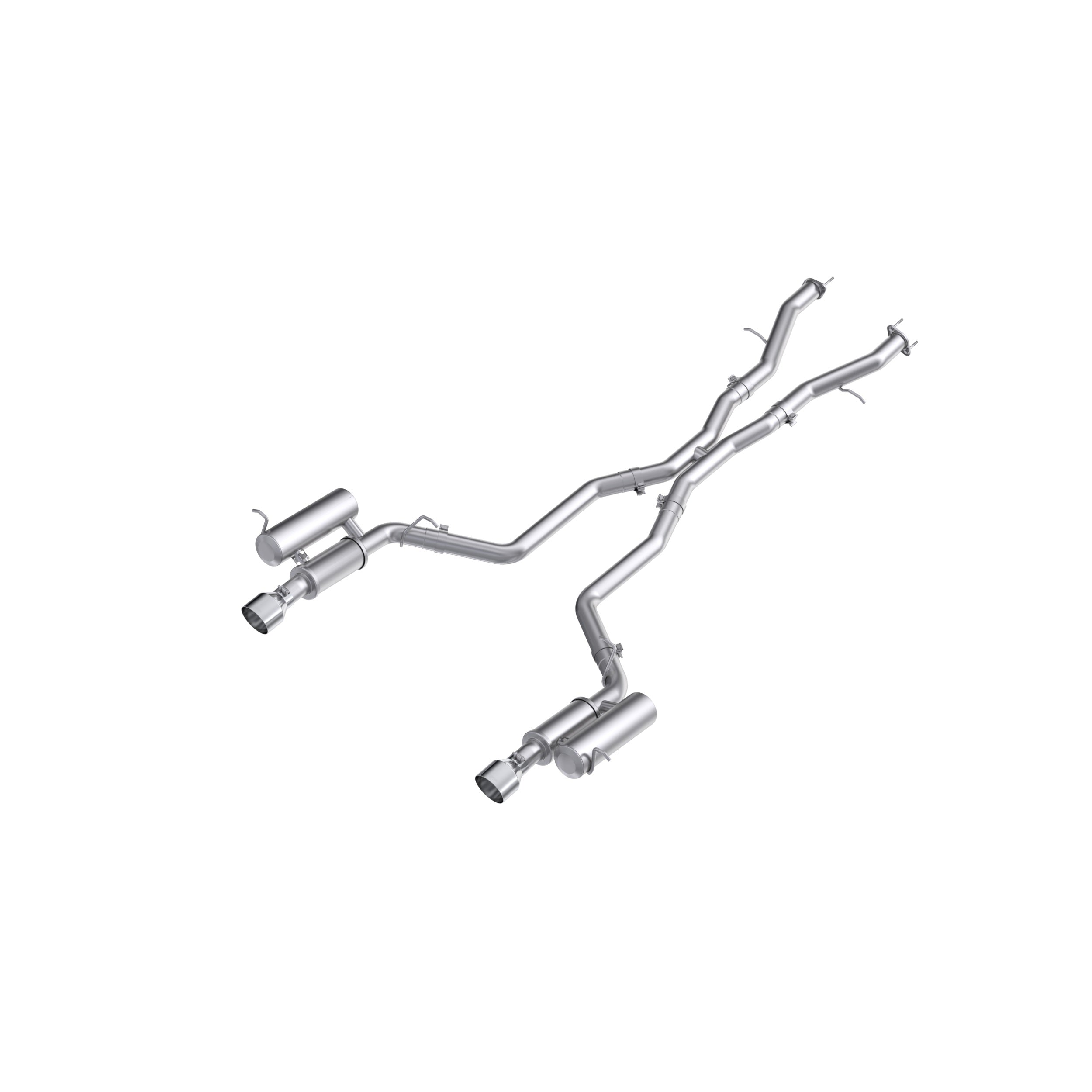 Aluminized Steel, 3" Cat Back, Dual Rear with Tips