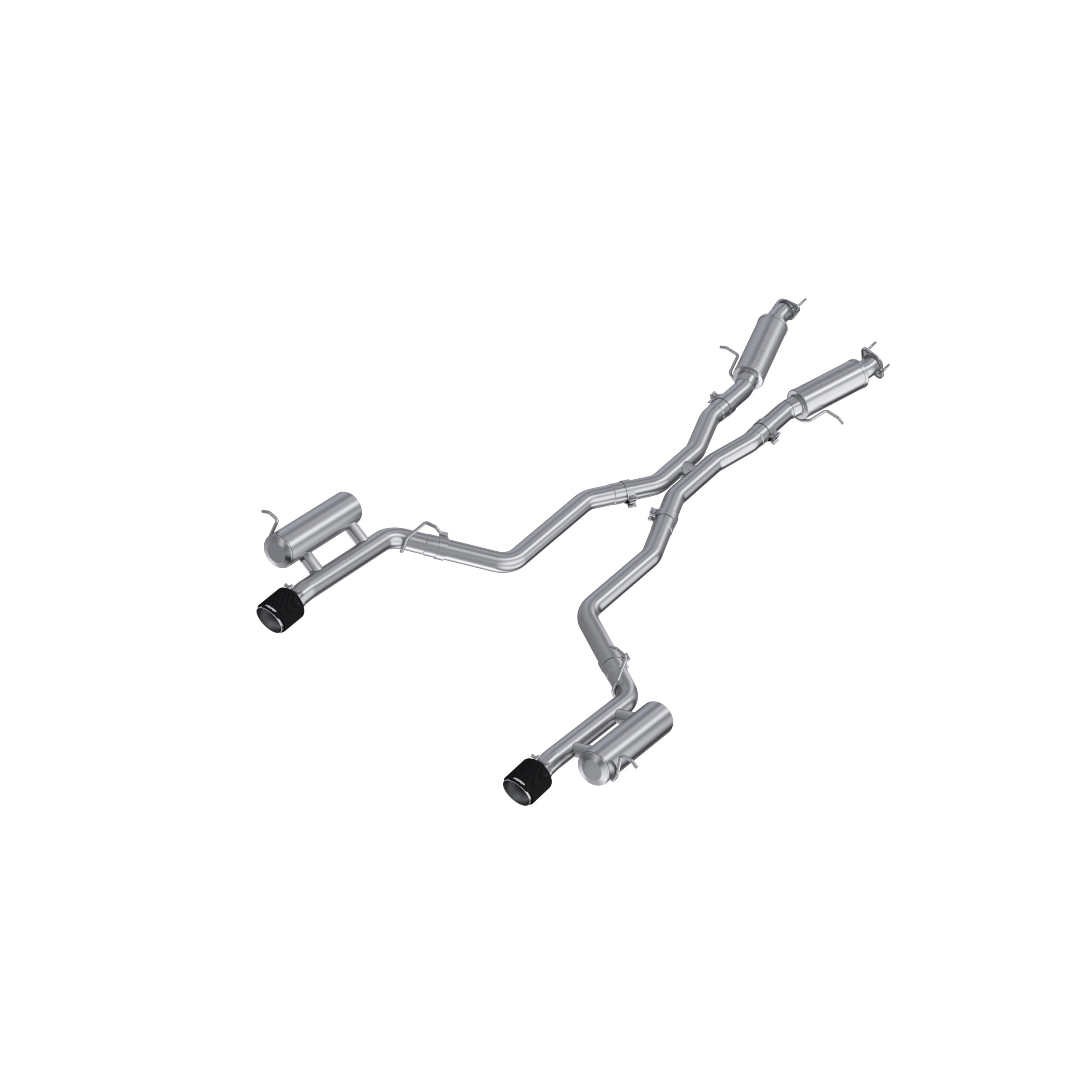 MBRP Exhaust S51093CF MBRP 3in Cat-Back, Dual Rear Exit, T304, CF Tips, Street