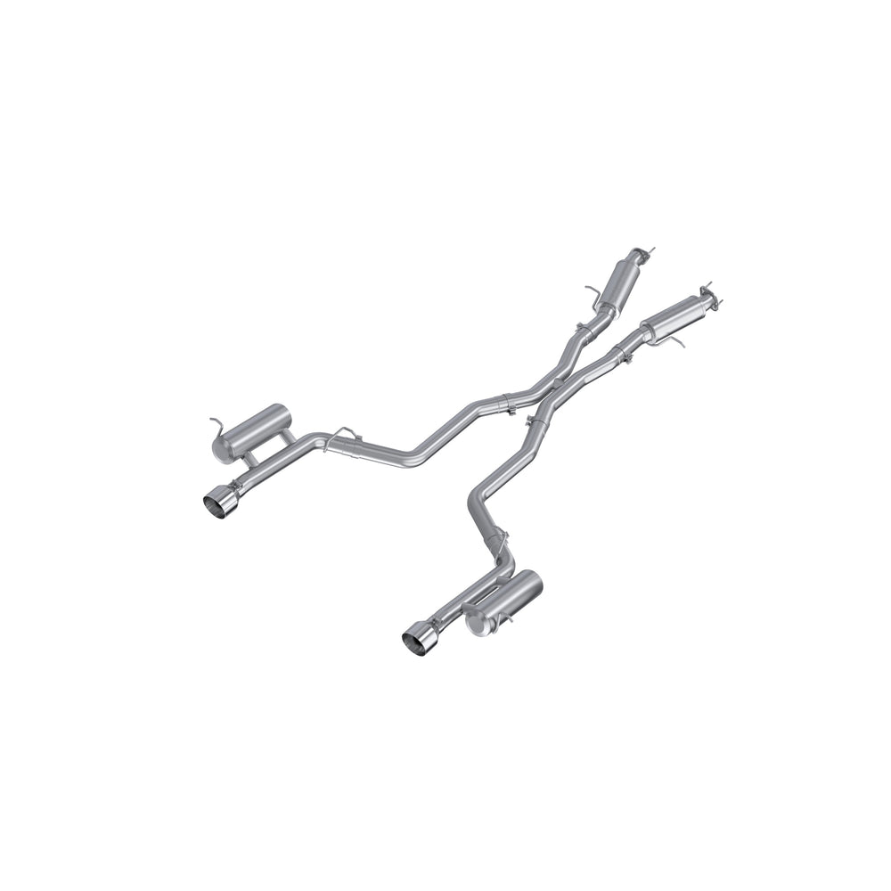 Aluminized Steel, 3" Cat Back, Dual Rear with Tips