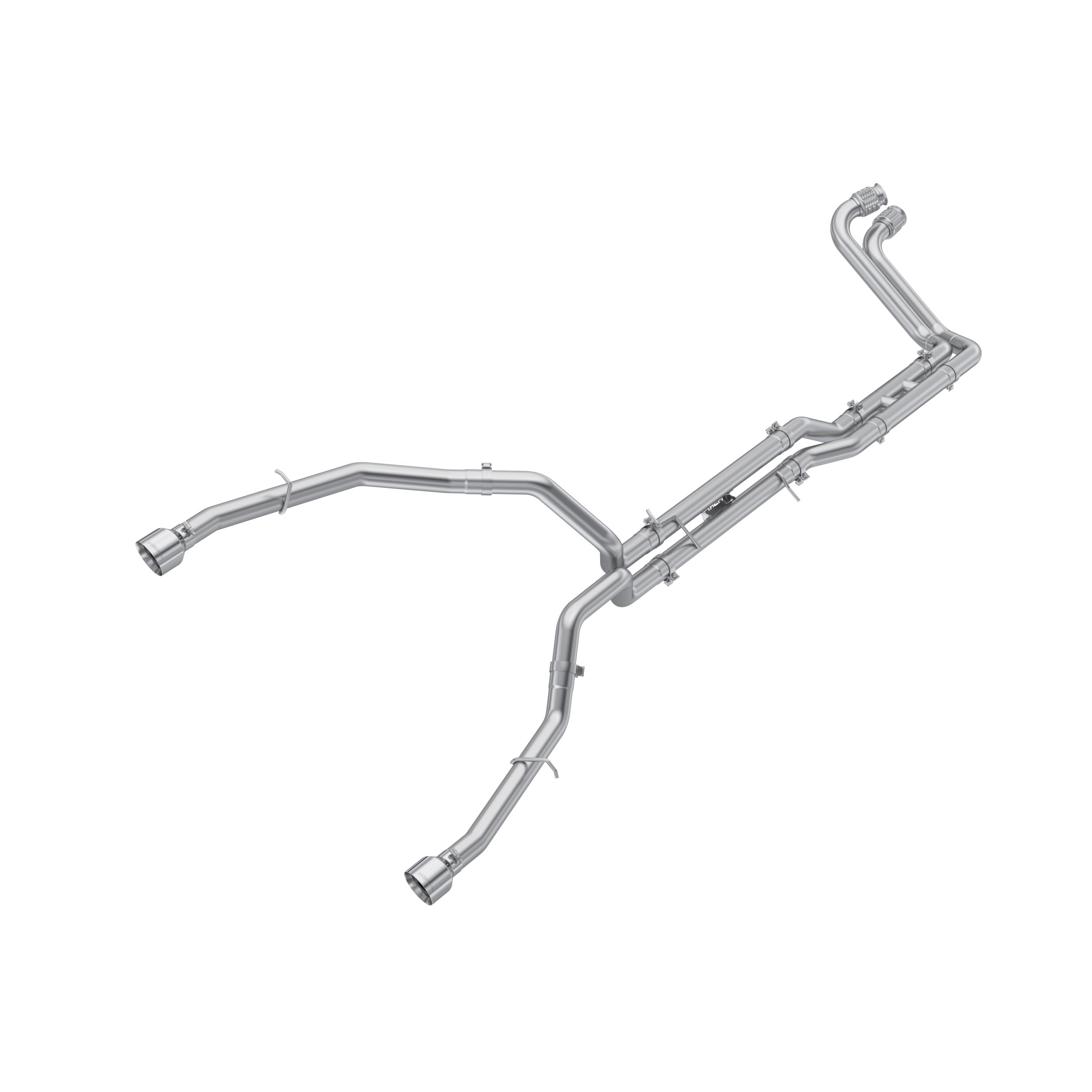 Aluminized Steel, 3" Cat Back, Dual Rear with Tips
