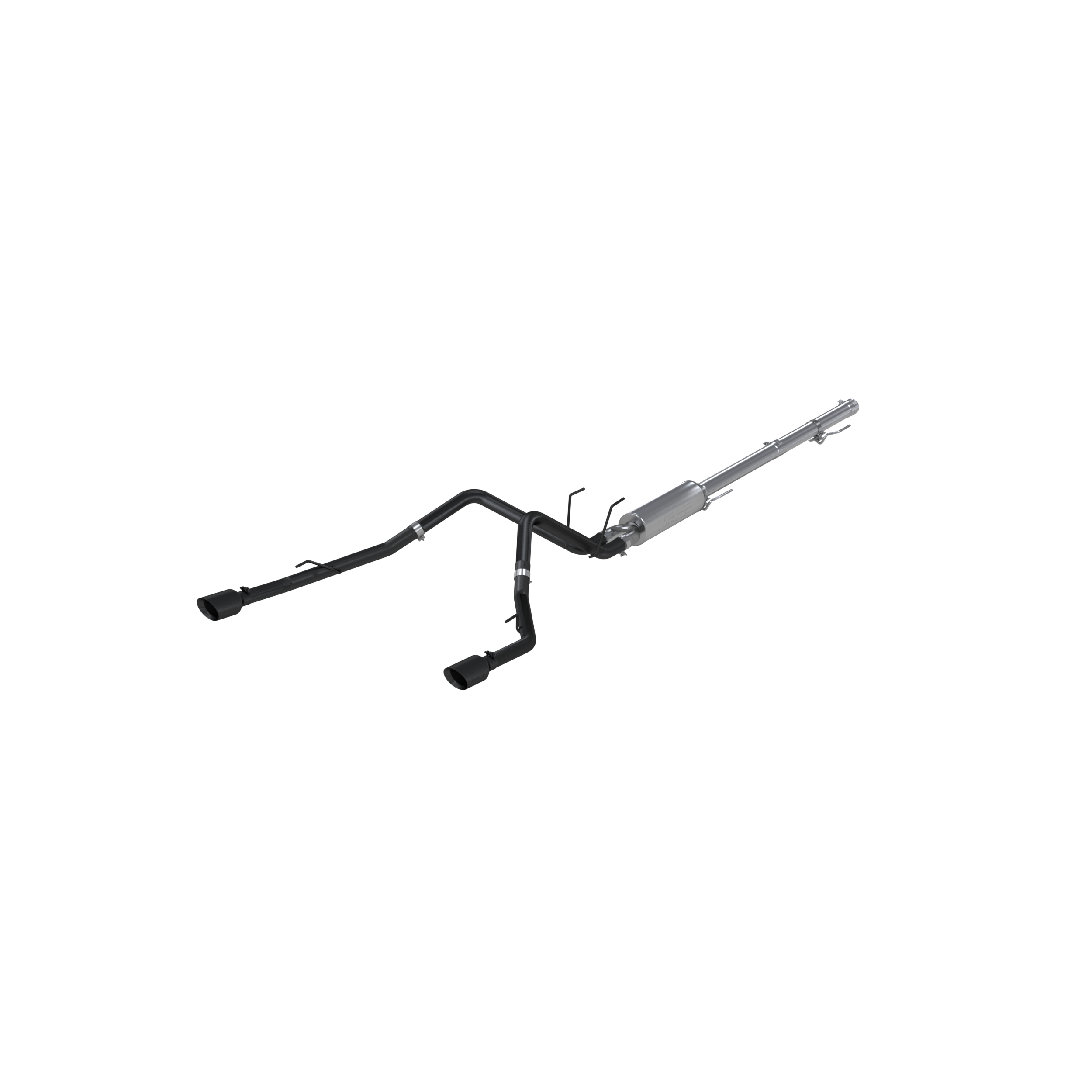 MBRP Exhaust 2 1/2in. Cat Back; Dual Split Rear; Black Coated (through stock bumper)