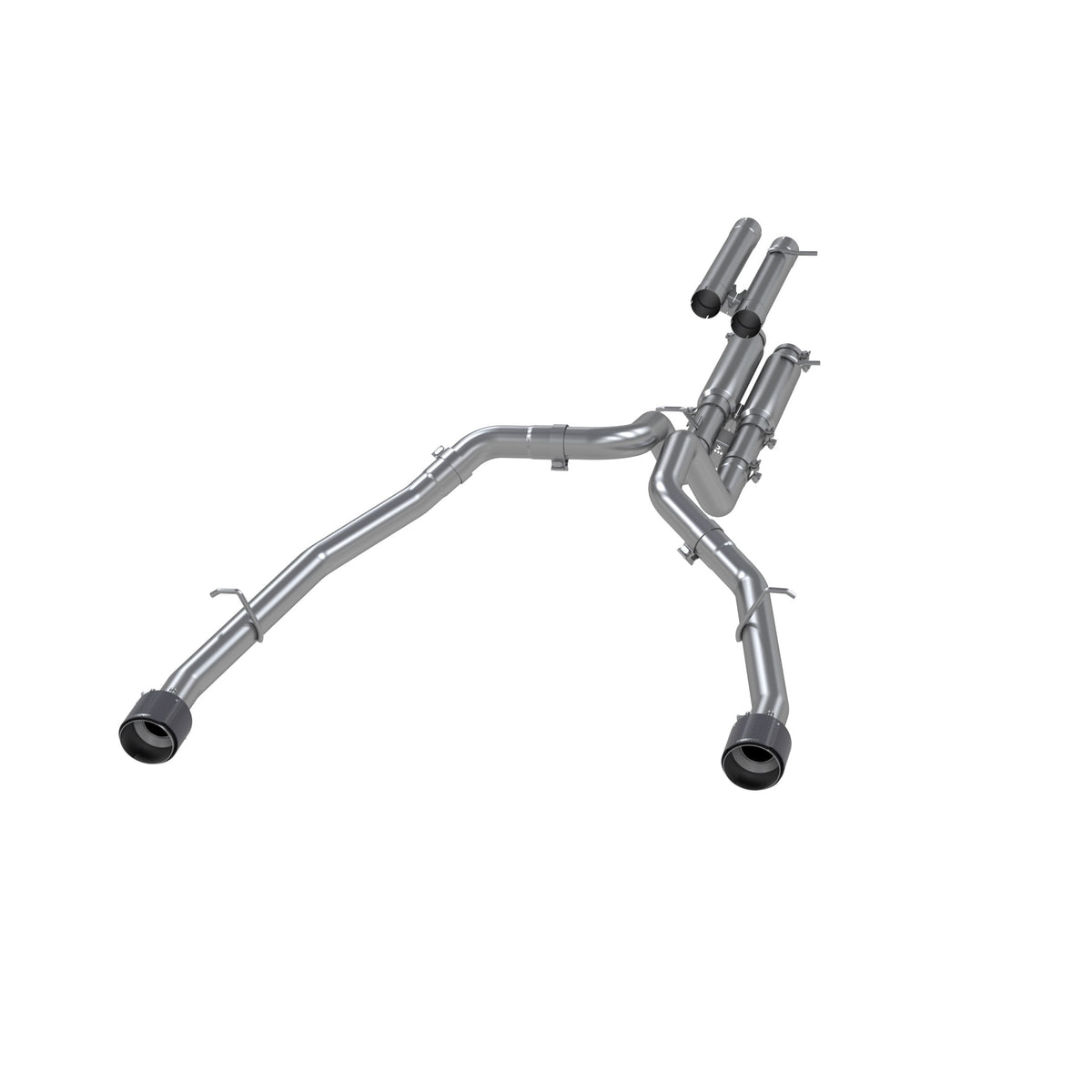 MBRP Exhaust 3in. Cat Back; Dual Split Rear; T304 with Carbon Fiber Tips