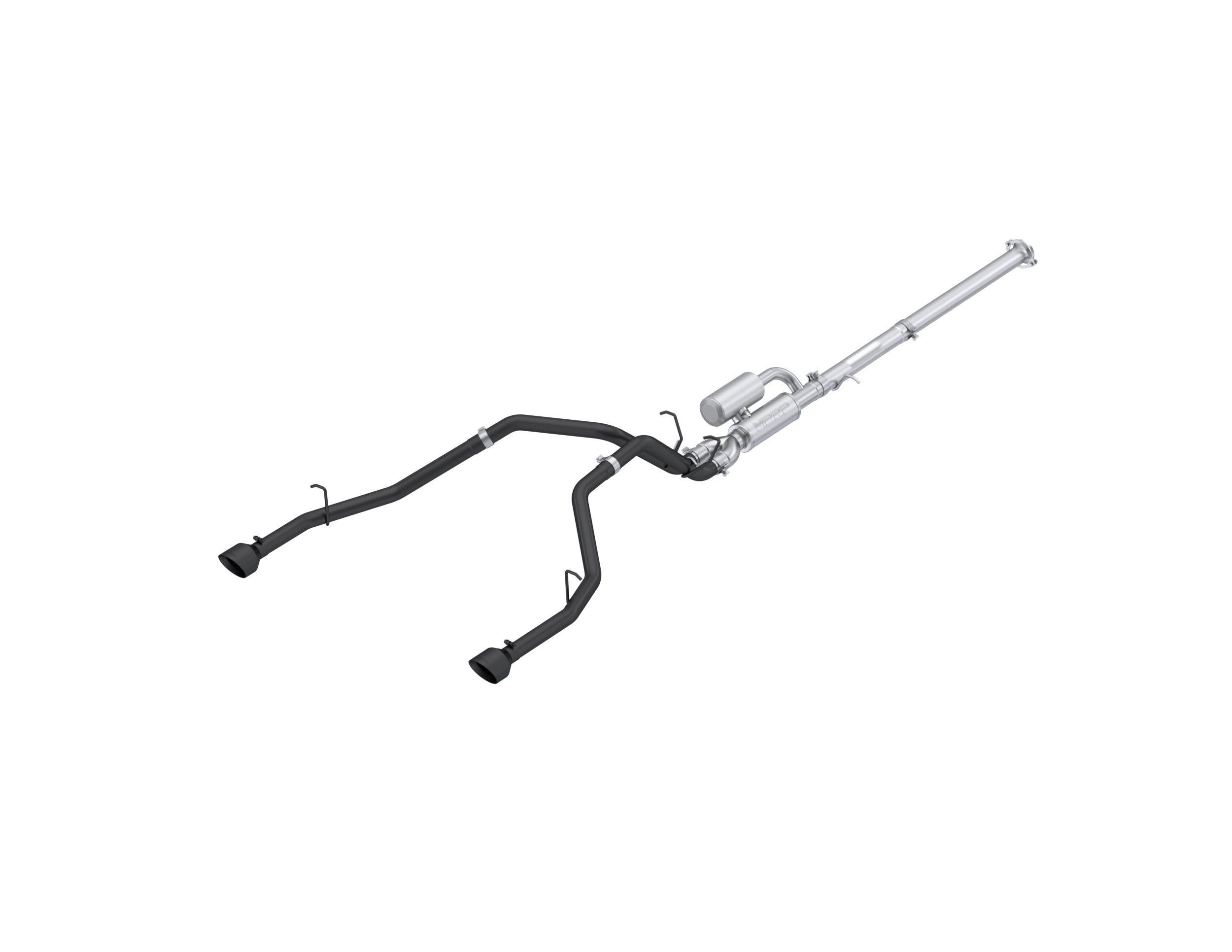 MBRP Exhaust 3 Inch Cat Back, 2.5 Inch Dual Split Rear, Black-Coated AL