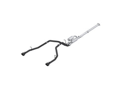 MBRP Exhaust 3 Inch Cat Back, 2.5 Inch Dual Split Rear, Black-Coated AL