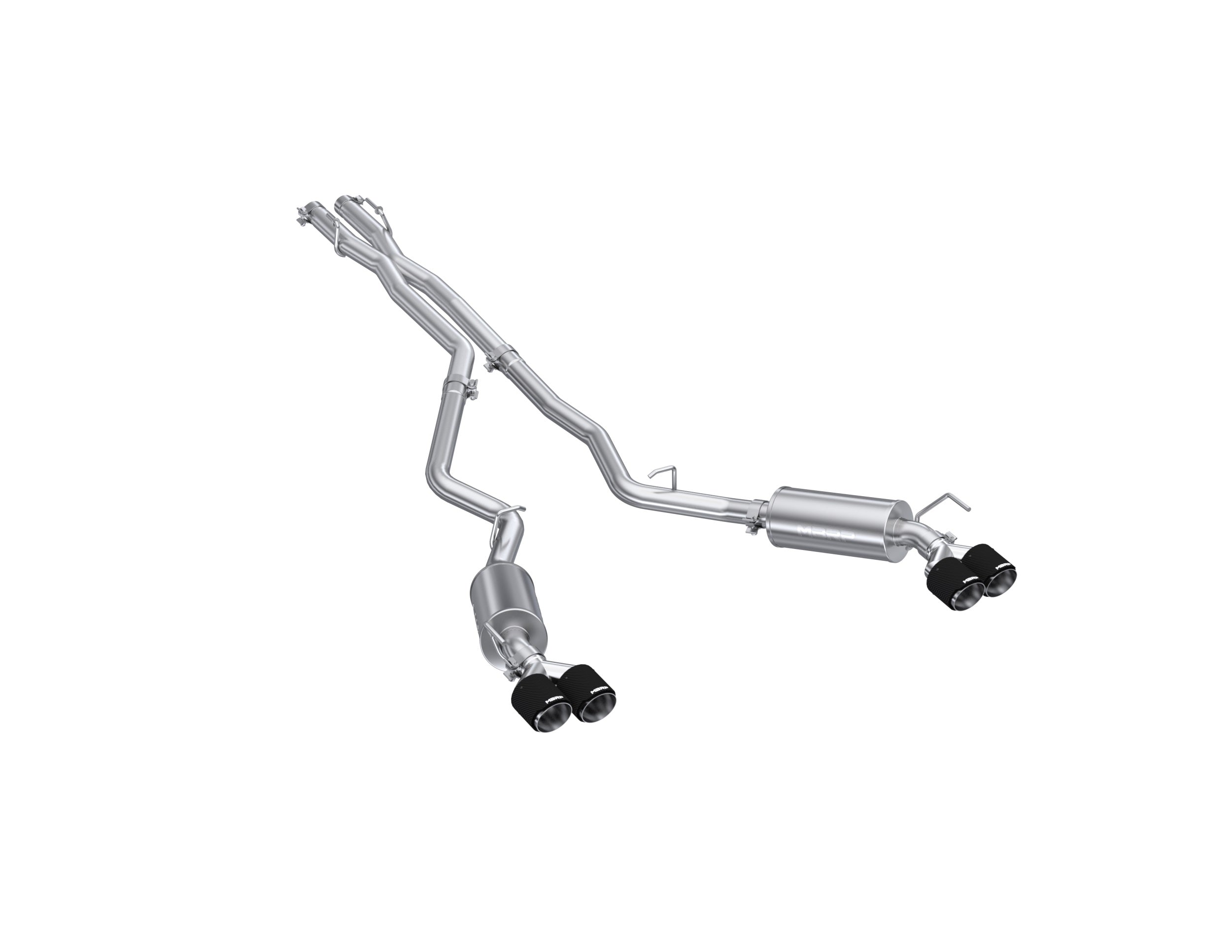 MBRP Exhaust 2.5in. Cat Back; Dual Rear; Quad Tips